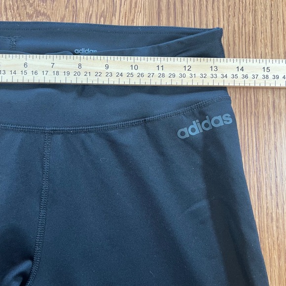 Womens Medium Adidas Climalite High Rise Graphic Leggings Black Gym Yoga A5 - Picture 4 of 5